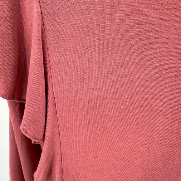 Loft Outlet Womens Rayon Ruffled Long Sleeve Top Size M Dusty Rose - Picture 4 of 7
